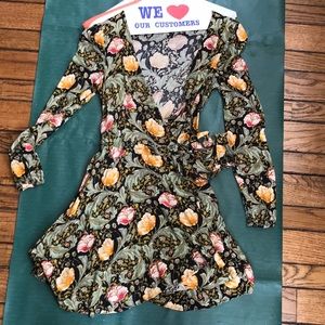 Floral wrap dress
